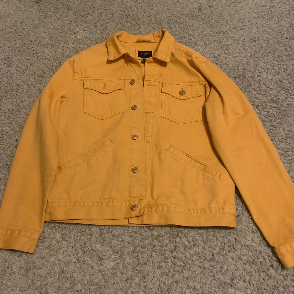 Mustard yellow denim jacket